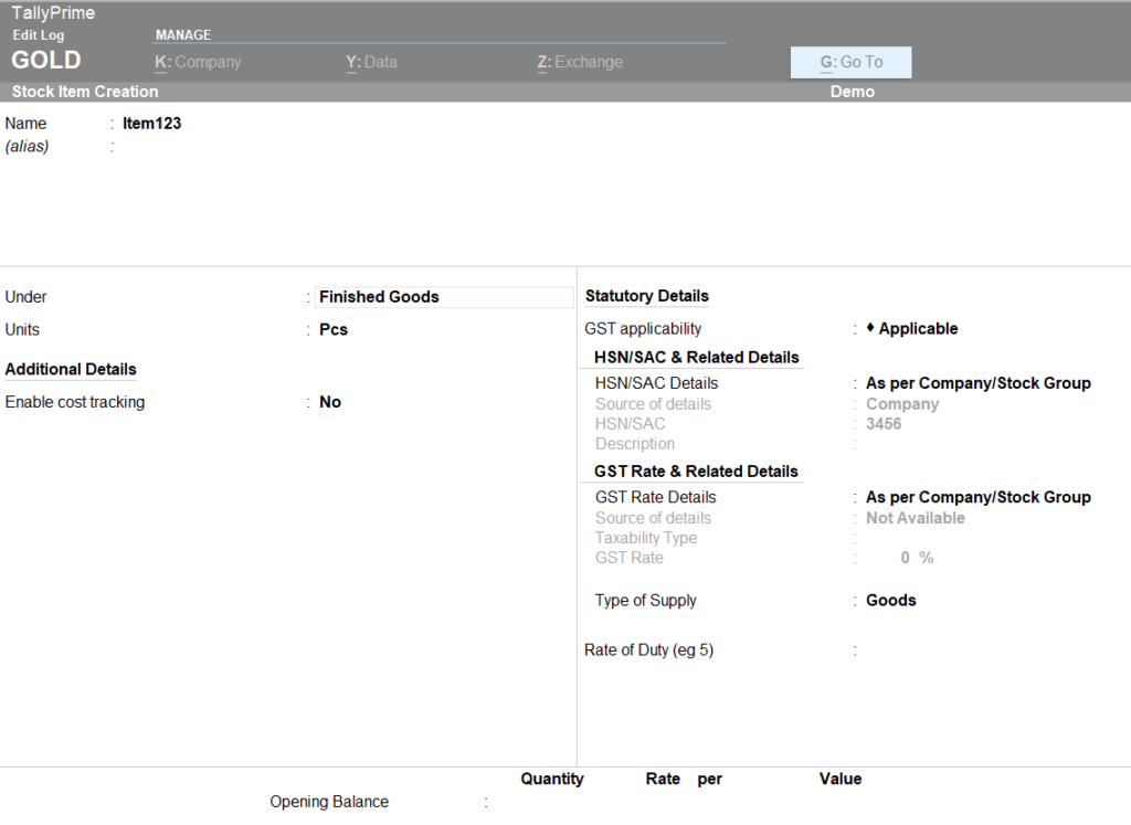 How to Prepare Production Reports in Tally & BI Tools - Stock Item creation In Tally